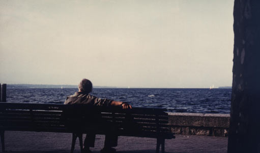 Werner Helwig am Genfer See, 1983 (Foto: Ulrich Prause)