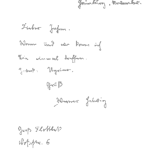 
Werner Helwigs 

erste Kontaktaufnahme mit 

Hans Henny Jahnn, 1925
